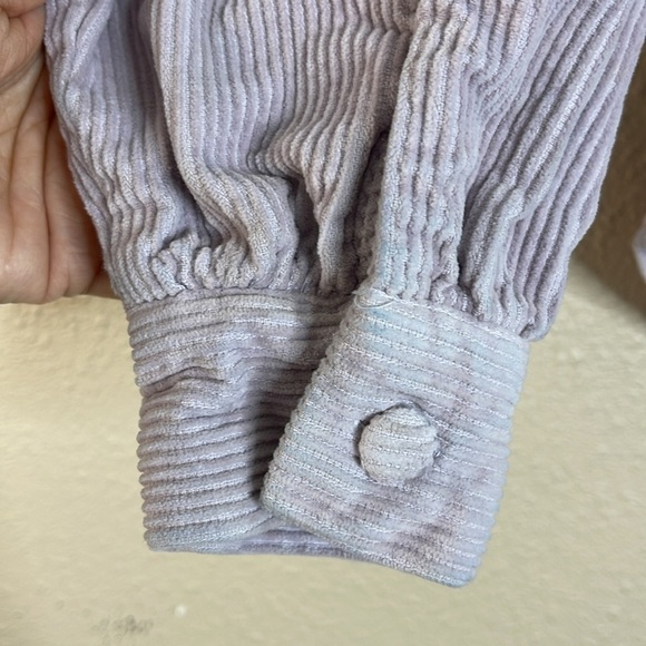 Double Zero Women’s Oversized Corduroy Button-Up Shacket – Lavender Sz S/M - Picture 4 of 12